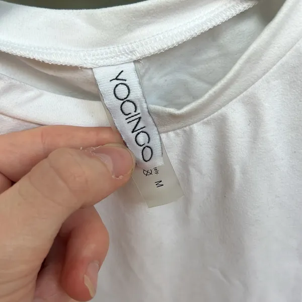 White Fitted Crew Neck T - Image 2
