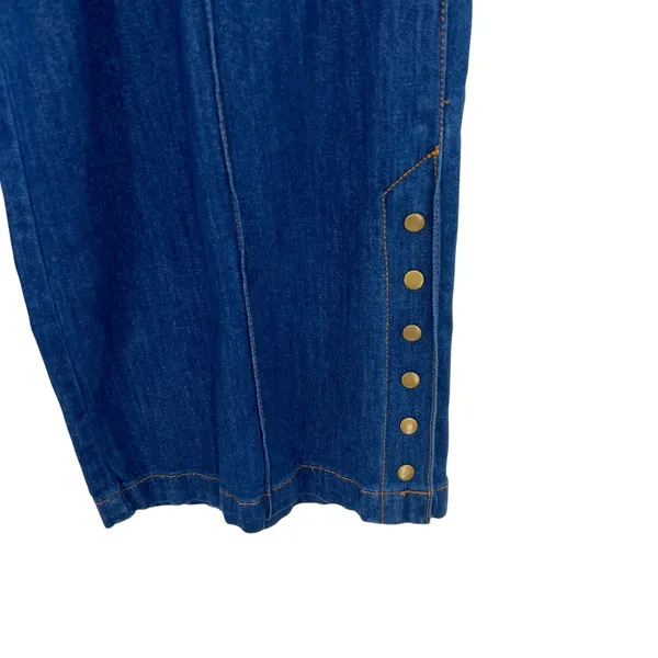 Anthropologie Pilcro High-Rise Cropped Wide-Leg Jeans Snap Hem Size‎ 29 - Image 8