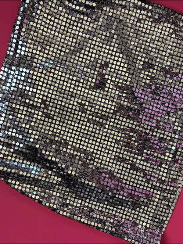 Vintage 80s Disco Gold Sequin Pencil Skirt - Image 8