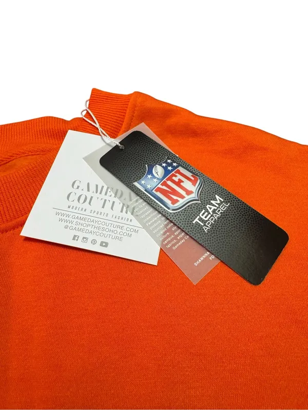 Cleveland Browns Rhinestone Sweatshirt Orange Size XL - Image 6