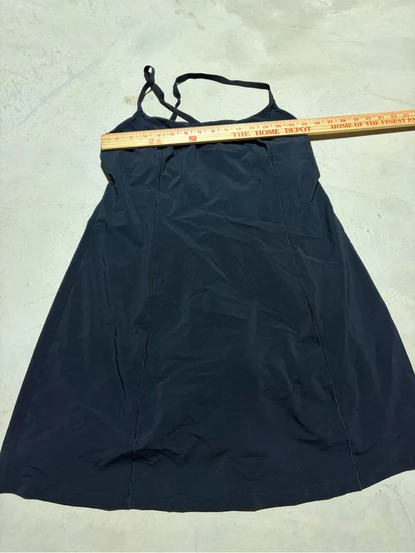Aerie offline Black Spaghetti Strap tennis Dress built in shorts large - Image 6