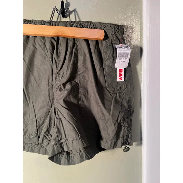 Unionbay Women's Size Large Luca Kale Parachute Shorts Dark Green Cotton Nylon - Image 6