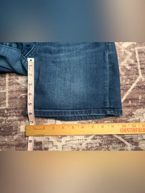 Seven7 Women’s Blue Denim Casual Stretch 5 Pocket Streetwear Bermuda Shorts|Sz:6 - Image 15