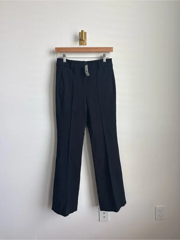 J.Crew Refined Pintuck Pants Black Tailored Trousers NWT Size 0 - Image 7