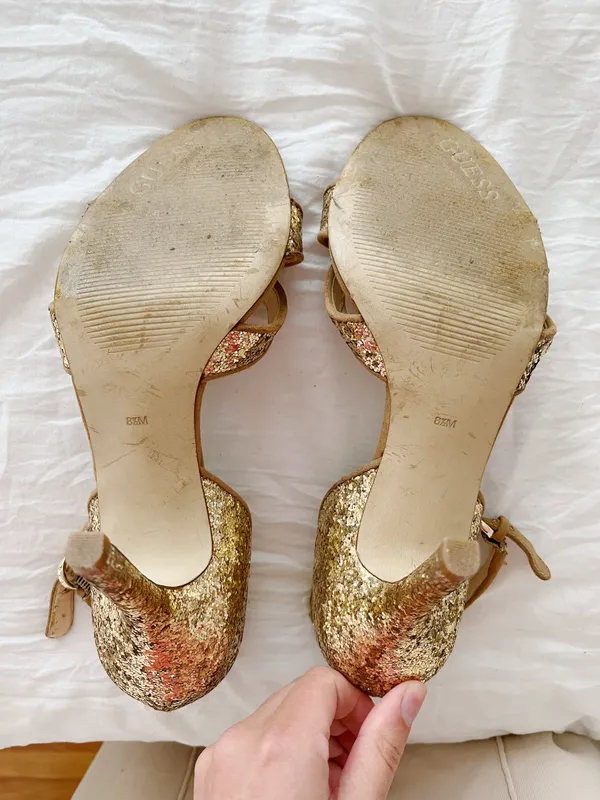 Guess Gold Heels - Image 2