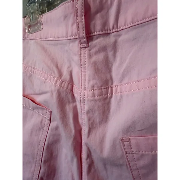 Zara Womens High Rise Wide Leg Cotton Trousers Pink‎ Size Large - Image 4