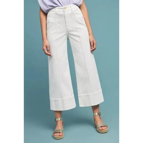 ✨Anthropologie Chino Pintucked Chino White Sz 2 Pants✨ - Image 3