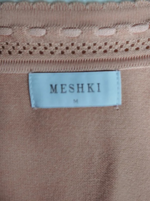 Meshki Knit Mini Dress Peach Size M - Image 5