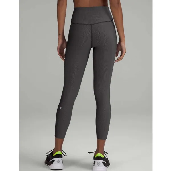 Lululemon Base‎ Pace High-Rise Tight 25” Two-Tone Ribbed Leggings Size 2 - Image 2