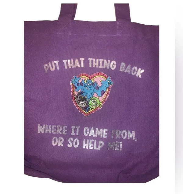Monsters Inc embroidered tote - Image 3