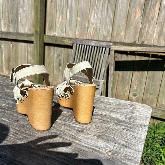 Kork-Ease Women's Dawson Wedge Platform Sandals Off White Size 9‎ - Image 6
