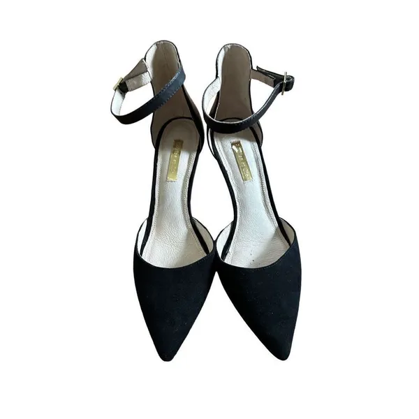 Louise Et Cie‎ black suede kitten heels sz 7 - Image 3
