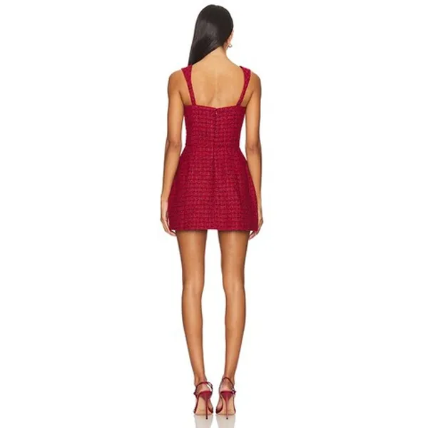 Amanda Uprichard Bethany Skort Romper Dress Women Size Medium Durham Tweed - Image 2