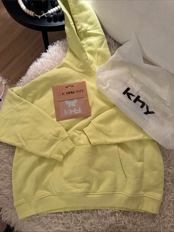 NWT Khy fleece Oversized hoodie sz small w dropped shoulder & heavy-weight hood - Image 3