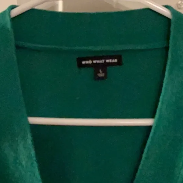 Who What Wear Green Women's Cardigan Sweater SZ L NWOT - Image 3