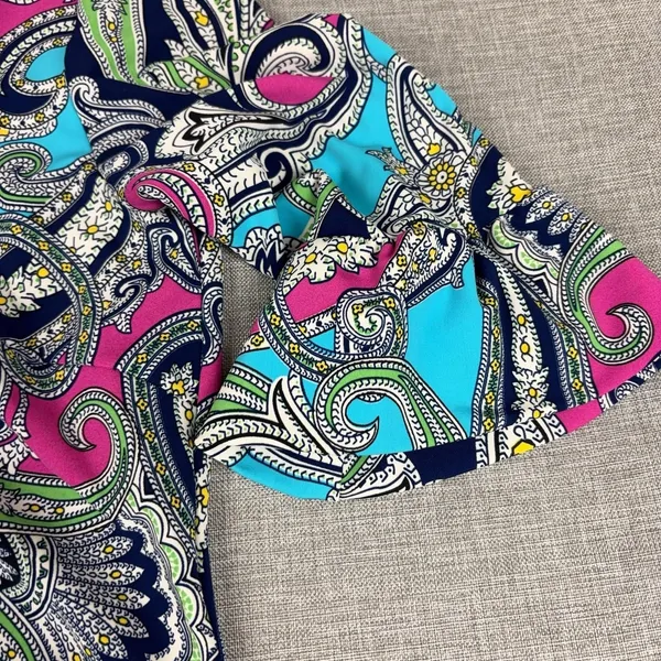 Jude Connally Paisley Print Shift Dress 3/4 Sleeve Multicolor Women's Small - Image 5
