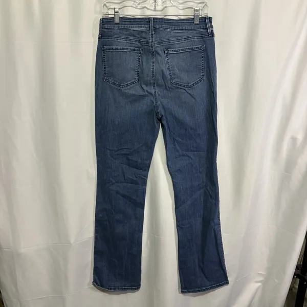 NYDJ Womens Barbara Bootcut Jeans Sz 10 Blue Stretch Denim Lift Tuck Mid Rise - Image 4