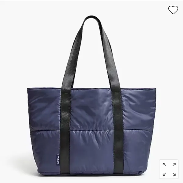 j.crew factory Puffer‎ Tote Bag in navy blue - Image 12