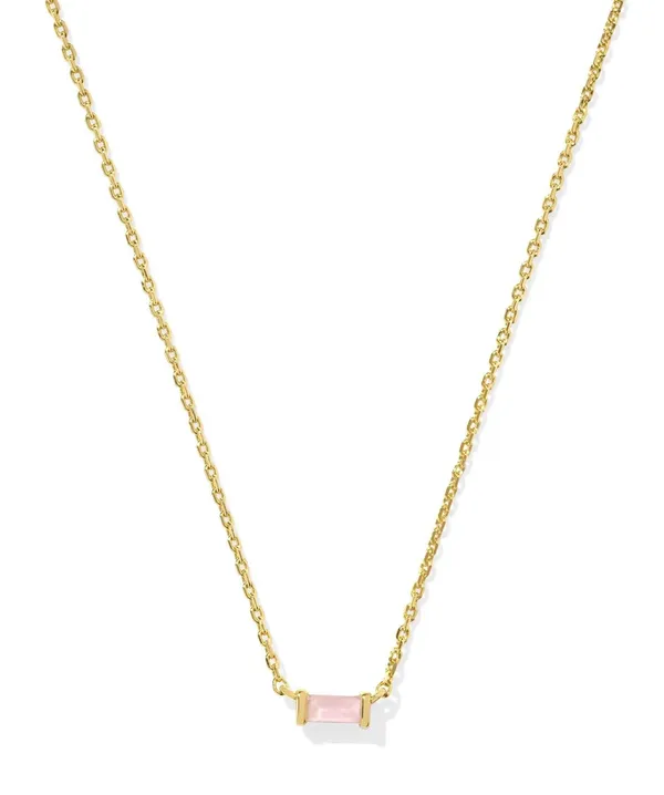 Kendra Scott Juliette Gold Pendant Necklace in Rose Quartz - Image 3