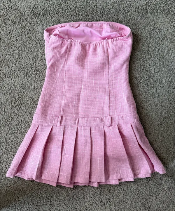 All In Favor Strapless Pink Mini Dress - Image 2