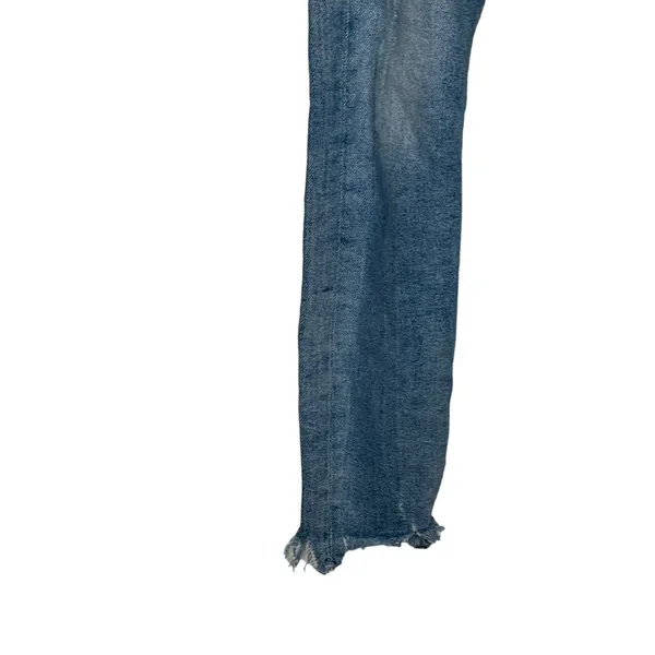 Zara Womens Jeans Mid-Rise Skinny Ankle Frayed Hem Stone Washed Denim‎ Blue 4 - Image 3