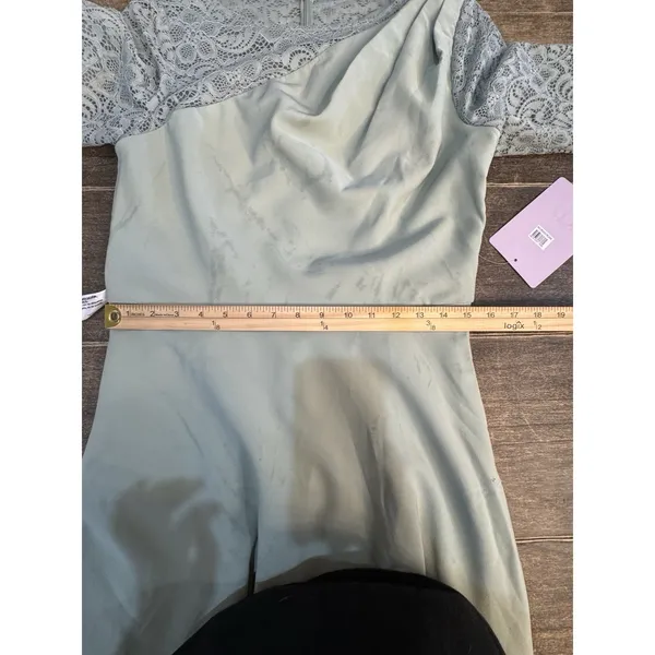 JS Collections Women Asymmetrical Lace-Trim 3/4 Sleeve‎ Fit & Flare Dress Size 8 - Image 14