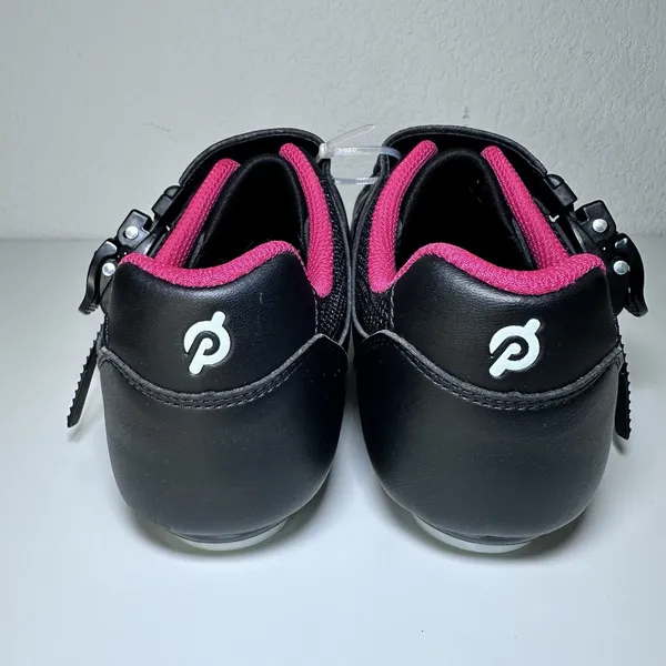 Peloton Cycling Shoes Unisex Size 41 Black Red Cleats Included Indoor Spin Bike - Image 3