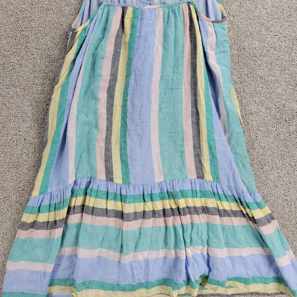 Rails Womens Ari Dress Small Blue Jamaica Stripe Spaghetti Strap V Neck Sundress - Image 13