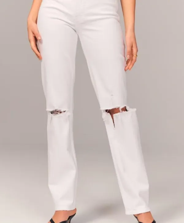 White Distressed Jeans - Image 3