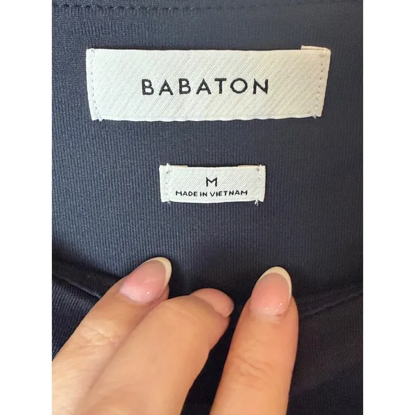 Aritzia Babaton Square Neck Biker Short Romper Women Medium Black Bodysuit - Image 9
