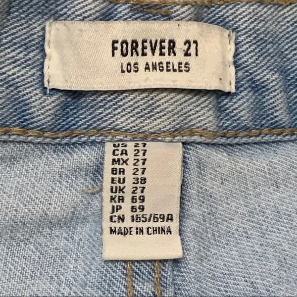 Forever 21 Light Wash Denim Cuffed Shorts 27 - Image 8