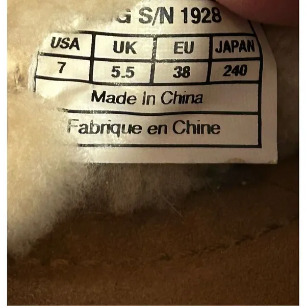 Ugg Womens Brown Leather Sheepskin Slip On Fur Trim Size 7 - Image 11
