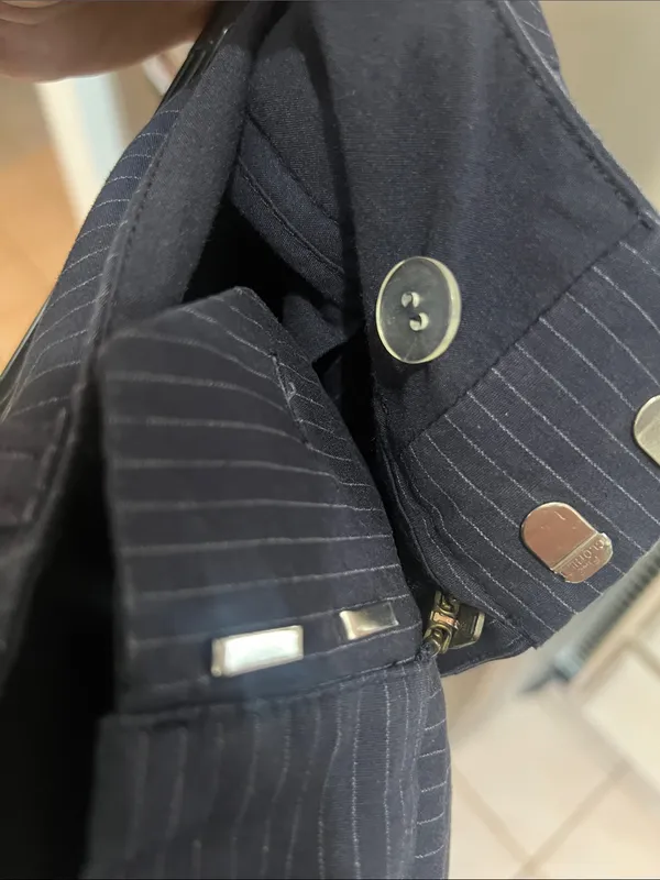 Gap Morden fit Chino Low waist Sz 2 navy pinstripe New effortless business - Image 10