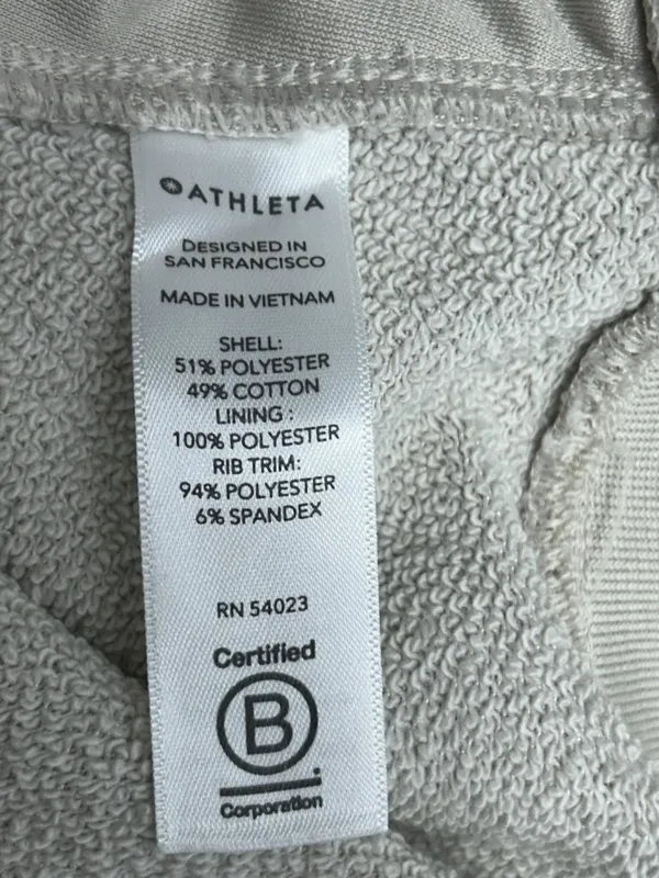 Athleta Triumph Hoodie Dress Women Small Beige Pockets Athleisure Hooded - Image 4