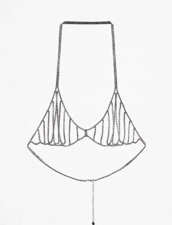 Zara Rhinestone Jewel Bra Top - Image 3