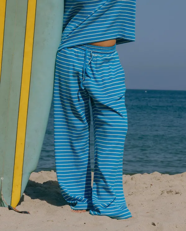 Daily Drills Malibu & Lemonade Stripe Relaxed Sweatpants - Image 2