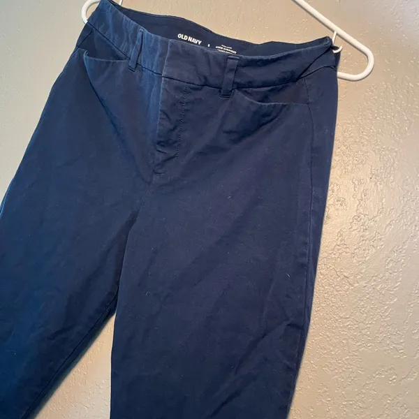 Old Navy Women's Flare Jeans - Navy Blue Wide Leg SZ 8 High-Rise Y2K Pixie - Image 4