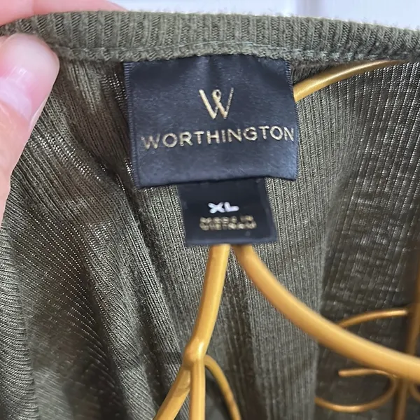 Worthington Green Cut Out Tunic Top size XL - Image 3