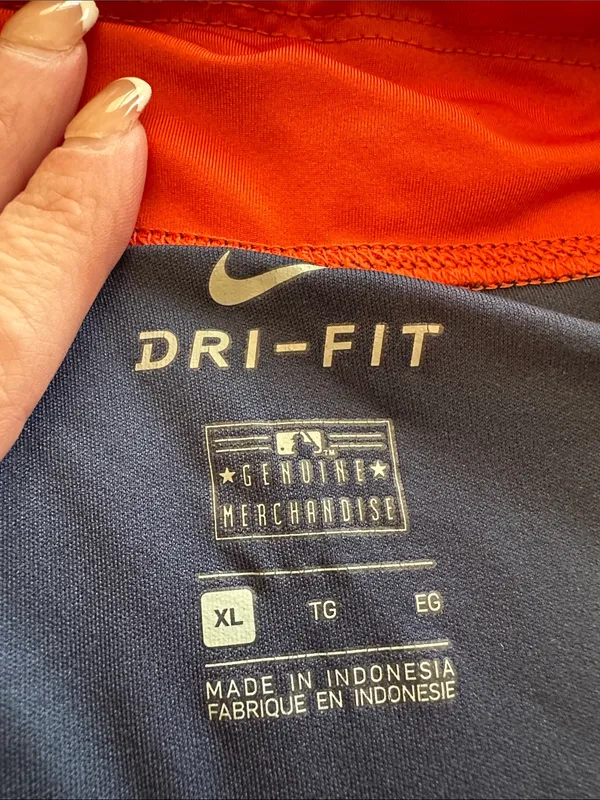 Nike Navy and Orange Houston Astros Women’s Athletic Shorts- Size XL - Image 6