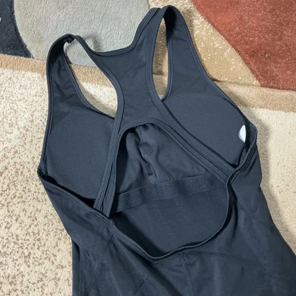 Bucked Up Logo Athletic Racerback Romper Womens Small Black Performance Bodysuit - Image 5