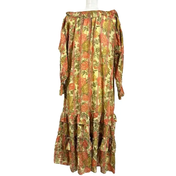 Free People Garden Wonders Maxi Dress Retro 70s Bohemian Floral Size Small - Image 8