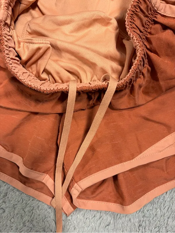 Nike Women's Rust Orange Running Shorts small - Image 8
