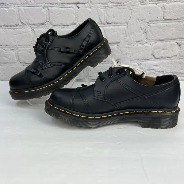 Dr.‎ Martens 1461 Bow Oxford Women's Black Smooth Leather Lace Up Shoes Size 6 - Image 3
