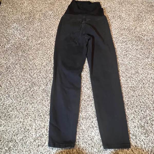 Celebrity Pink‎ Maternity Skinny Jeans Black Full Belly Band Stretch Size S - Image 5