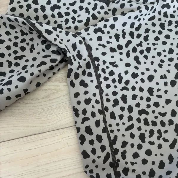 Balance Athletica Cloud Leggings Grey Black Animal Cheetah Print High Waist Med‎ - Image 2