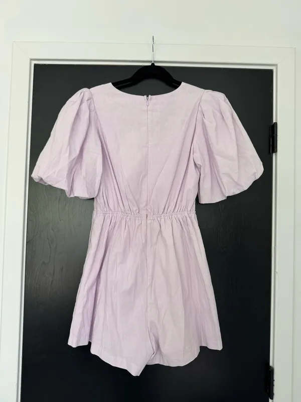 Light Purple Bow Romper Size M - Image 2