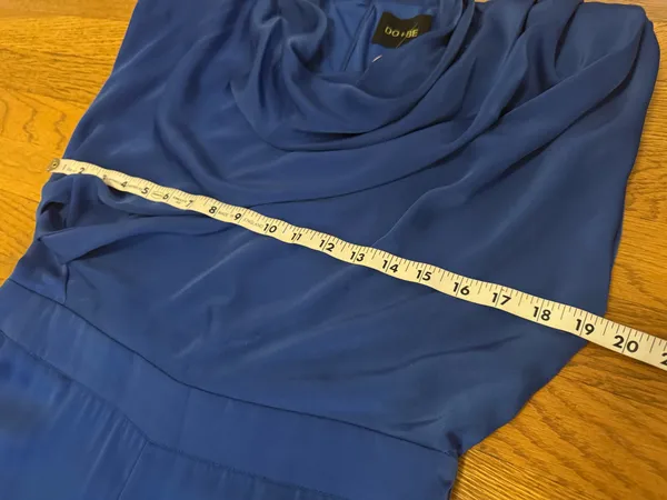 DO+BE Royal Blue Draped Jumpsuit size L - Image 7