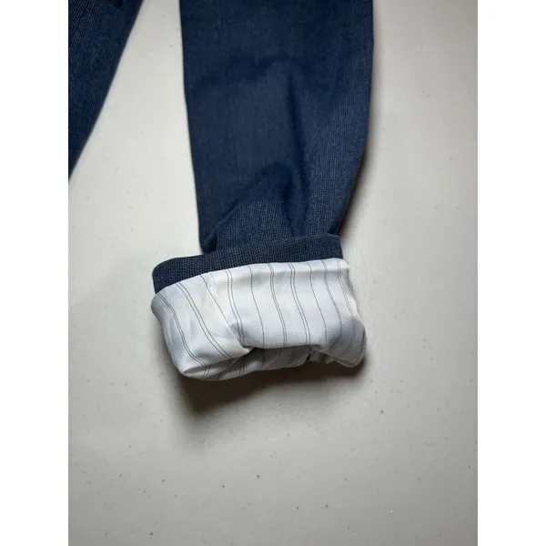 Banana Republic‎ Navy Blue 2-button Blazer Jacket 0 Lined Cuff Interview Office - Image 9