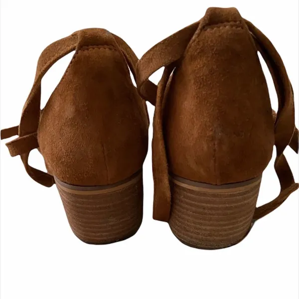 ✨2xHP✨Revere Cognac Suede Leather Lace-Up Heels✨ - Image 8