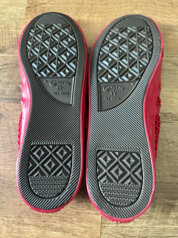 Converse Dainty Mary Jane Breezy Knit Flats Shoes/ Red NWOT~9 - Image 3